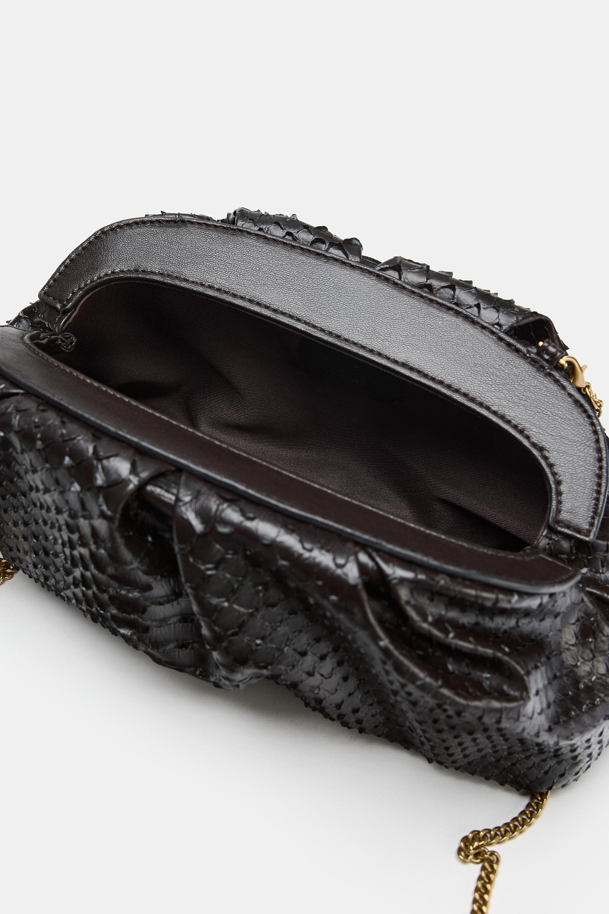 SAC À MAIN EN FORME D’ENVELOPPE À IMPRIMÉ ANIMALIER